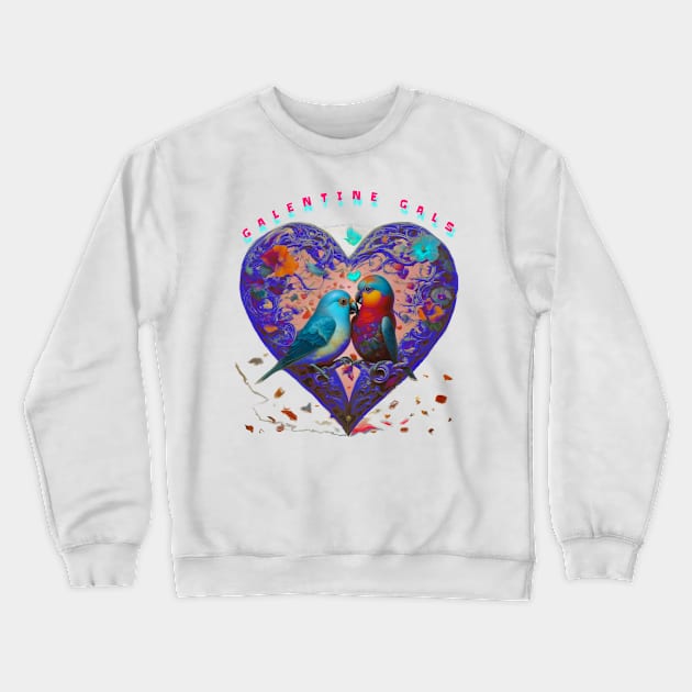 Galentines day lovebirds Crewneck Sweatshirt by sailorsam1805